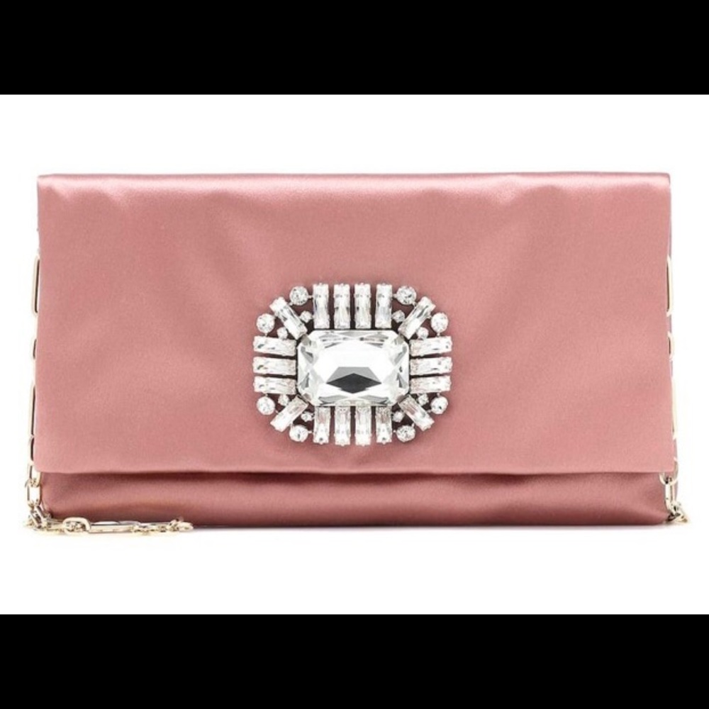 Jimmy Choo Titania Satin Clutch Brand New …